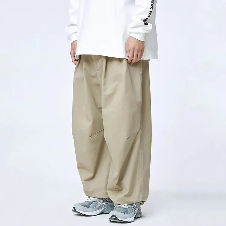 Wide-leg Nylon overalls custom logo adjustable leg Jogging