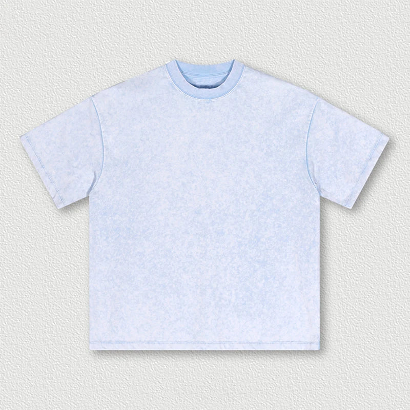 Manufacturer Custom Logo 230g Vintage Acid Washed T Shirt Men Heavyweight Blank Oversized Tee 100% Cotton Men's T-shirt