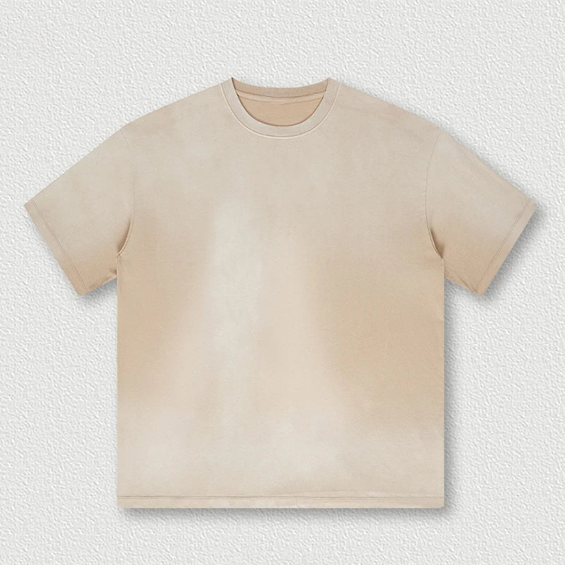 Wholesale Unisex 100% Cotton Street Wear Cotton T Shirt Custom 270 Gsm Acid Wash Drop Shoulder Oversized Blank T Shirts