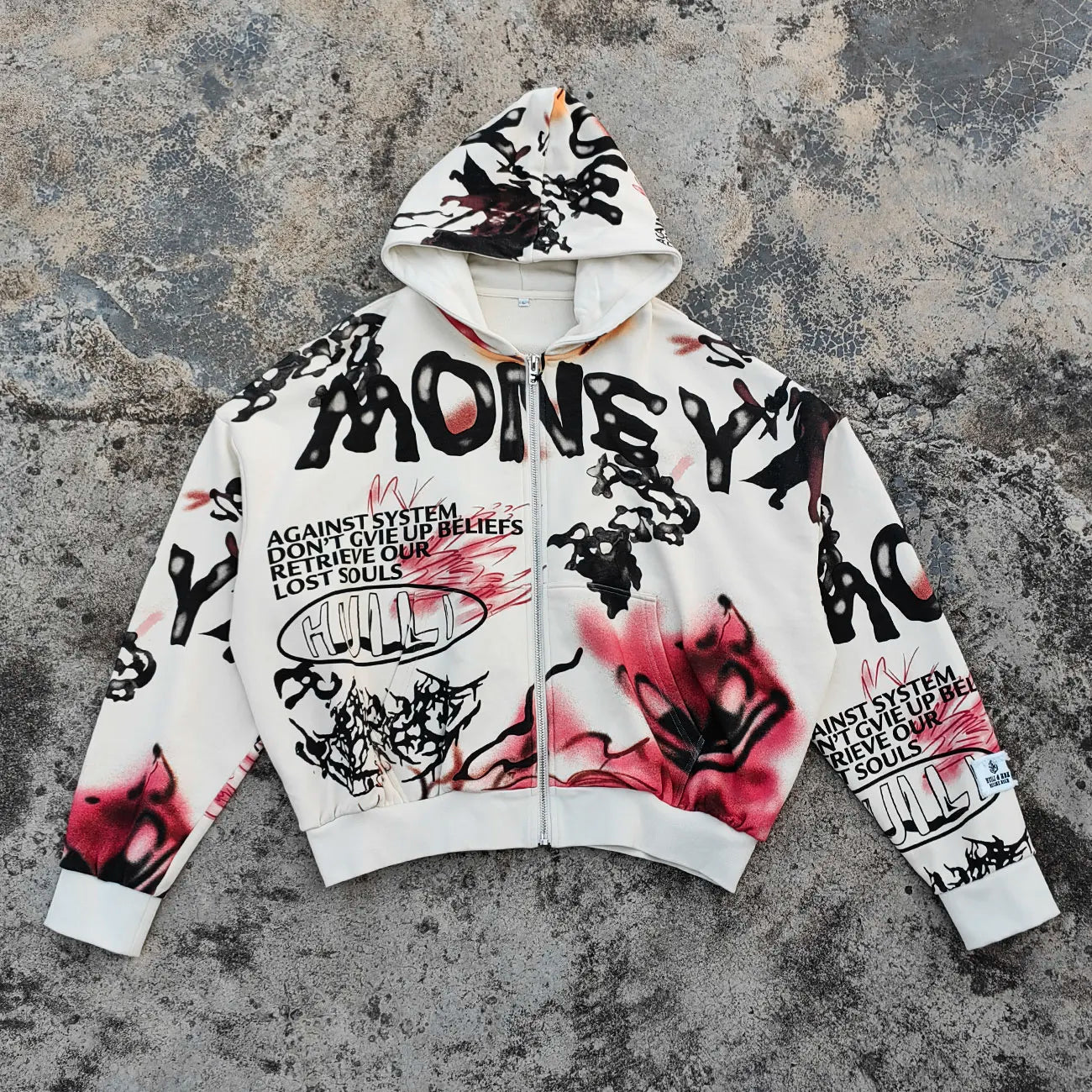 Heavyweight Cotton French Terry Hoodies Custom Screen Printed Mens Oversized Fit Boxy Vintage Graphic Hoodie