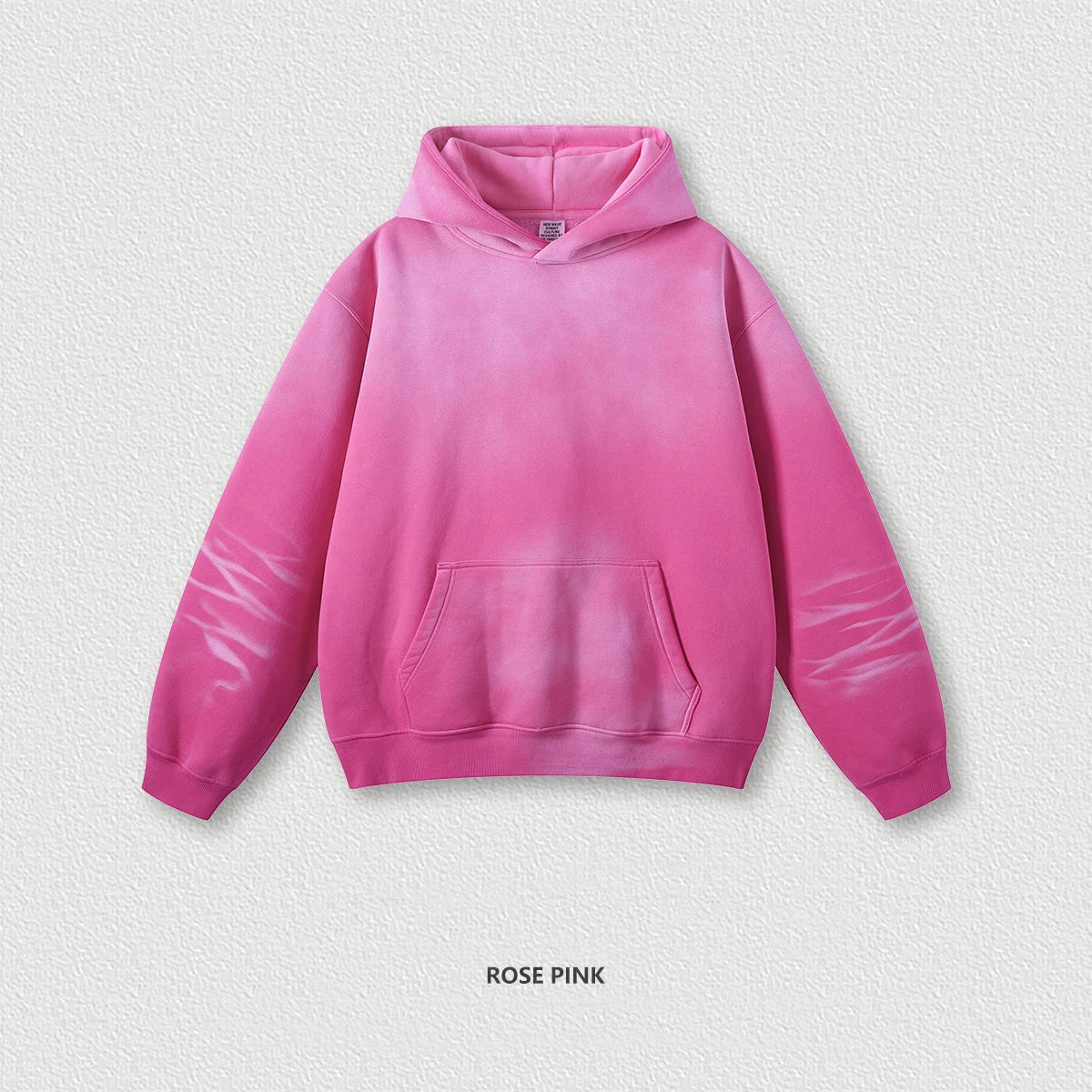 Winter Heavyweight Cotton Unisex Oversized Pullover Hoodies Custom Vintage Washed Men Fleece Lining Sun Faded Hoodie