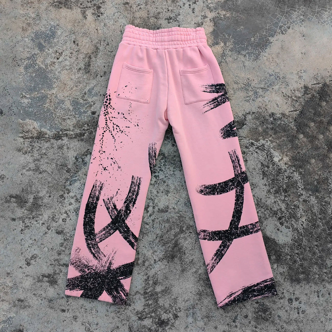 Heavyweight Cotton Thick French Terry Sweatpants Menc Custom Digital Printed Oversized Wide Leg Baggy Graphic Sweatpants