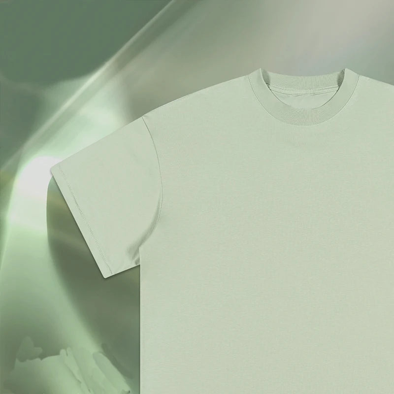 Wholesale Fashion T-shirts Blank Heavyweight Custom Logo Plain Unisex Loose T-shirt For Teenage