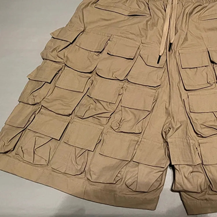customiza tion utility multi-pocket men cargo shorts