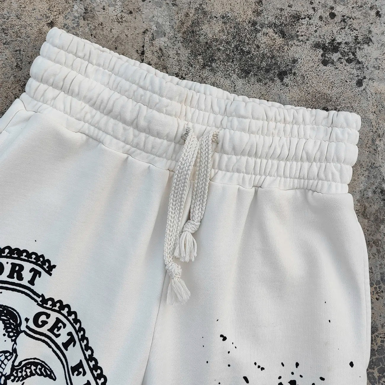 Custom Heavyweight Cotton Streetwear Sweatpants Men Screen Printing Baggy Wide Leg Graphic Y2k Sweatpants