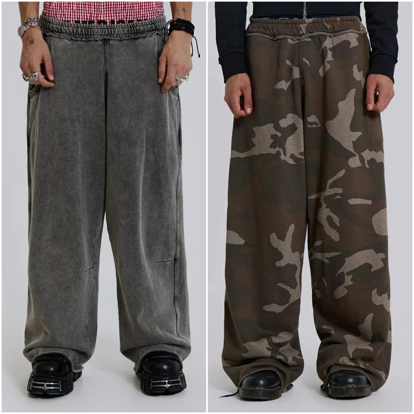 Oem Factory Customized Oversized Heavyweight Sweatpants Men Solid Color Raw Hem Elastic Waist Relaxed Jogger Sweatpants