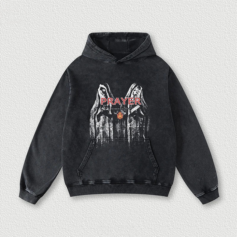 Wholesale Street Wear Hoodie Heavyweights Digital Printed Custom Logo Oversized Men Washed hoodie