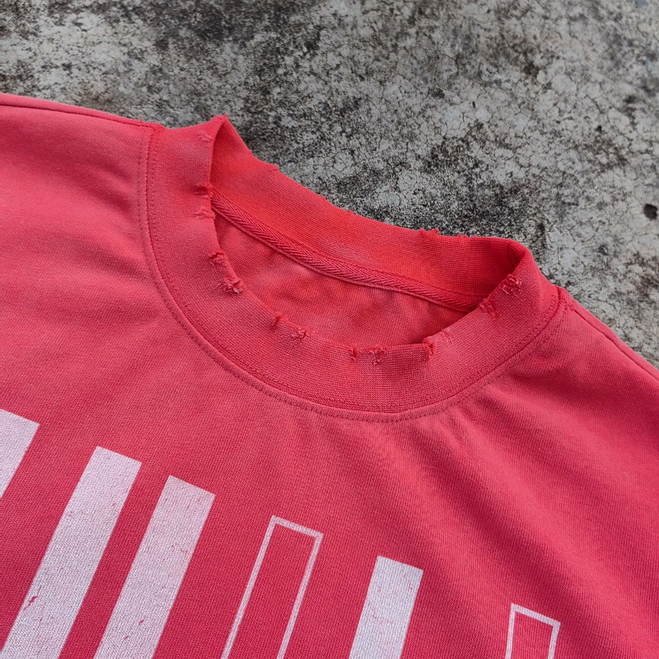 Short Sleeve 100% Cotton Heavyweight Tshirts Custom Screen Printing Men Acid Wash Sunfaded Raw Hem Boxy Cropped T Shirt