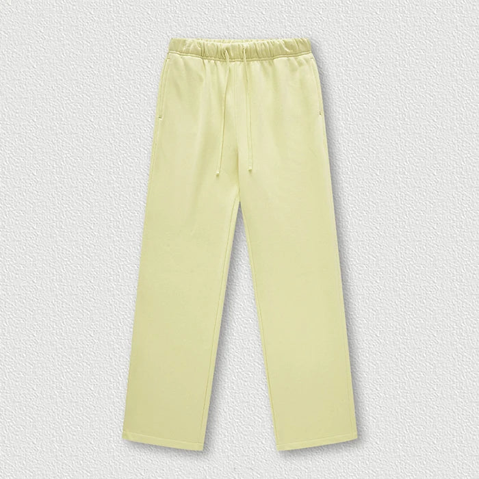Clothing Factory Oem Customized 100% Cotton French Terry Plain Blank Sweatpants Men Heavyweight Straight Leg Sweatpants