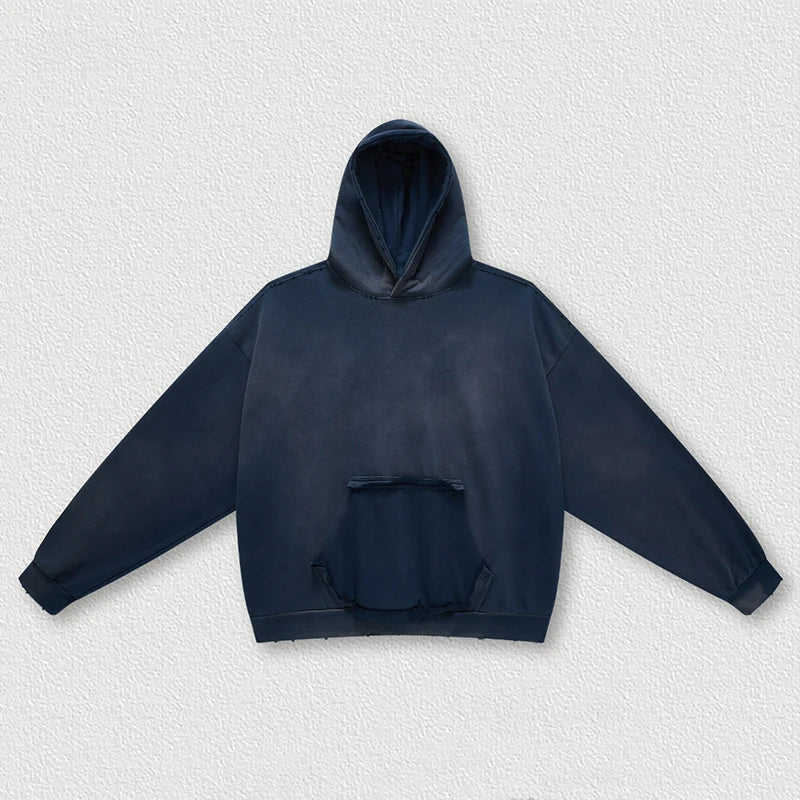 Wholesale 2025 Heavy Cotton 460gsm Vintage Baggy Fit Hoodies Acid Wash Faded Hoodie French Terry Hoodie