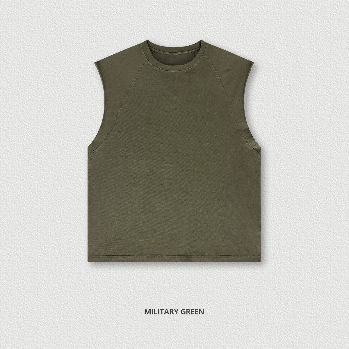 Huili Factory Heißer Verkauf Sommer Streetwear Blank Plain Ärmelloses T-Shirt Custom Vintage Washed Herren Schweres Baumwoll-T-Shirt