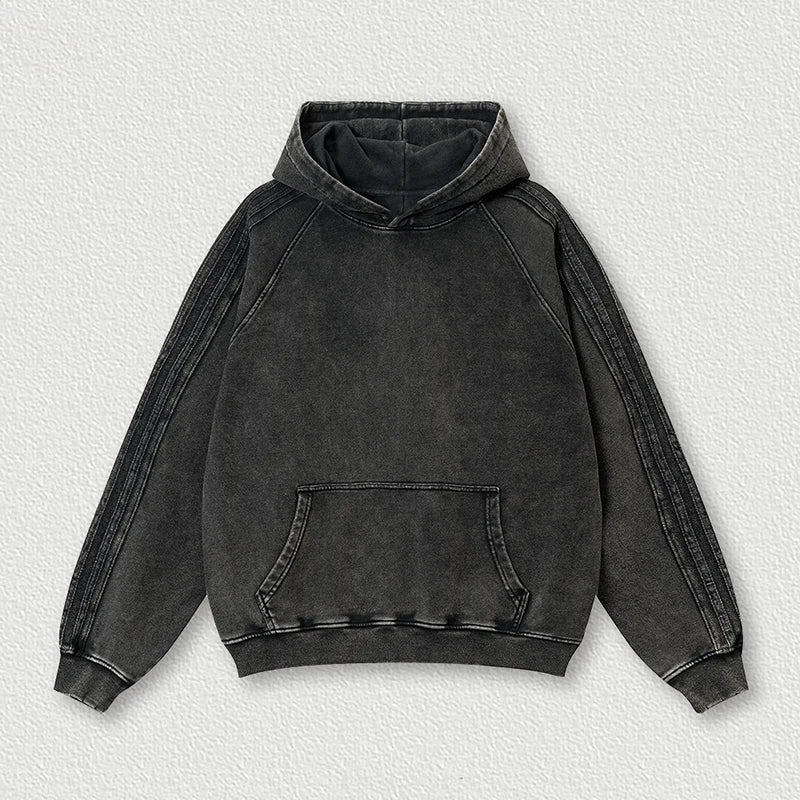 Huili Wholesale Herren-Sweatshirts im neuen Stil, Pullover mit Kapuze, schwere Baumwolle, Vintage-gewaschener French Terry-Hoodie