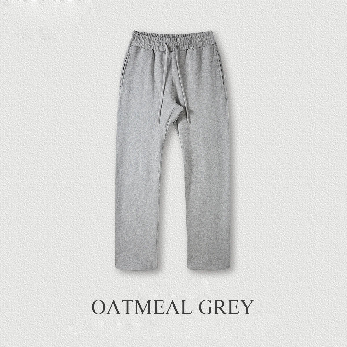 445 gsm Heavyweight Cotton Baggy Sweatpants Men Blank Plain Straight Wide Leg Sweatpants