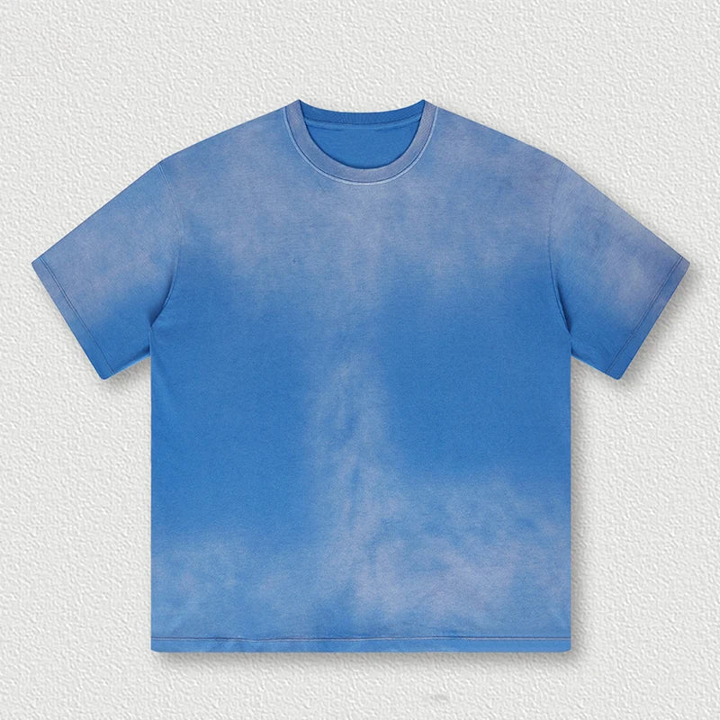 Wholesale Unisex 100% Cotton Street Wear Cotton T Shirt Custom 270 Gsm Acid Wash Drop Shoulder Oversized Blank T Shirts