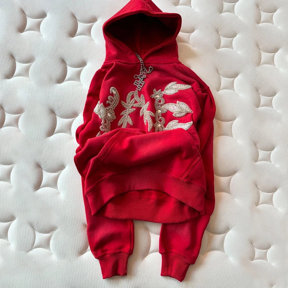 Oem High Quality Retro Washed Zip Up Hoodies Custom Oversized Fit Men Embroidery Logo Patched Rhinestone Vintage Hoodie