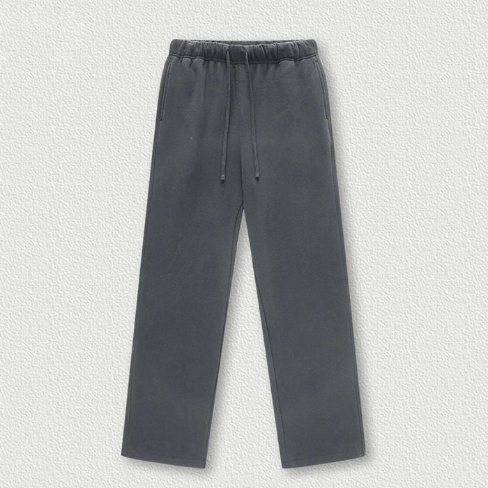 Clothing Factory Oem Customized 100% Cotton French Terry Plain Blank Sweatpants Men Heavyweight Straight Leg Sweatpants