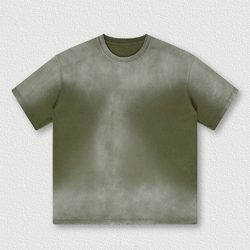 Wholesale Unisex 100% Cotton Street Wear Cotton T Shirt Custom 270 Gsm Acid Wash Drop Shoulder Oversized Blank T Shirts
