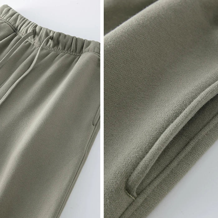 Clothing Factory Oem Customized 100% Cotton French Terry Plain Blank Sweatpants Men Heavyweight Straight Leg Sweatpants