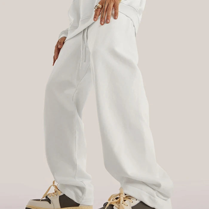 445 gsm Heavyweight Cotton Baggy Sweatpants Men Blank Plain Straight Wide Leg Sweatpants