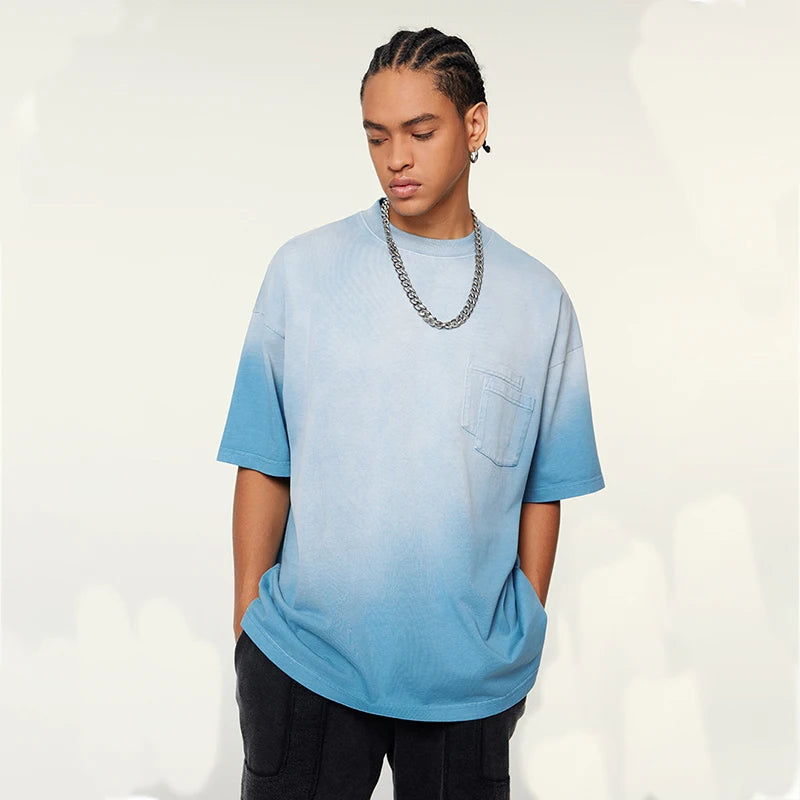 Manufacturer Spring Summer Vintage Washed Men's Oversized Tshirts 100% Cotton Blank Heavyweight Acid Wash T-Shirt
