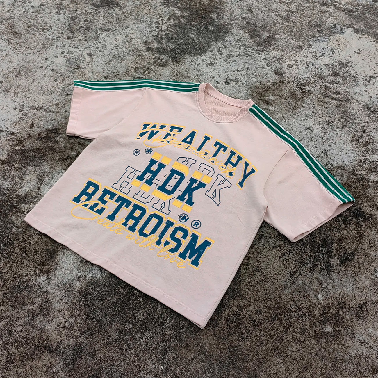 Custom Screen Printed Graphic T-shirts Short Sleeve Men 260 Gsm Heavy Weight Cotton Oversized Boxy T Shirt
