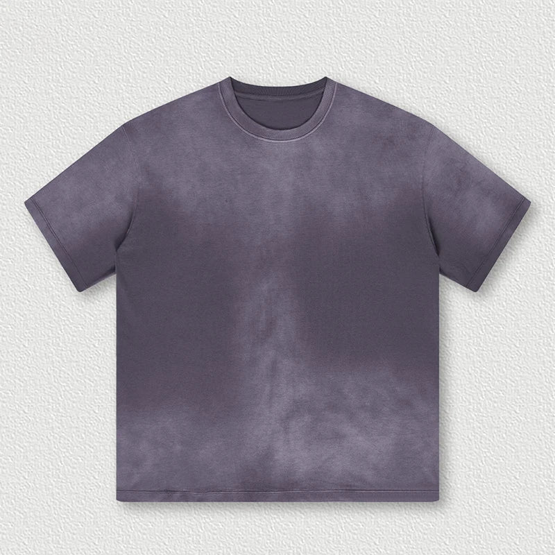 Wholesale Unisex 100% Cotton Street Wear Cotton T Shirt Custom 270 Gsm Acid Wash Drop Shoulder Oversized Blank T Shirts