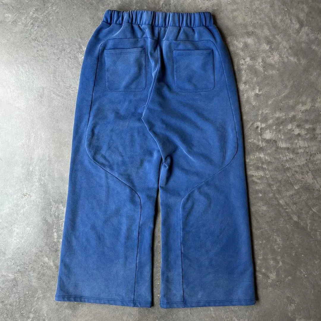 Drawstring Waist Blank Thick Cotton Sweatpants Men Wide Leg 500 Gsm Loose Fit Baggy Sweatpants