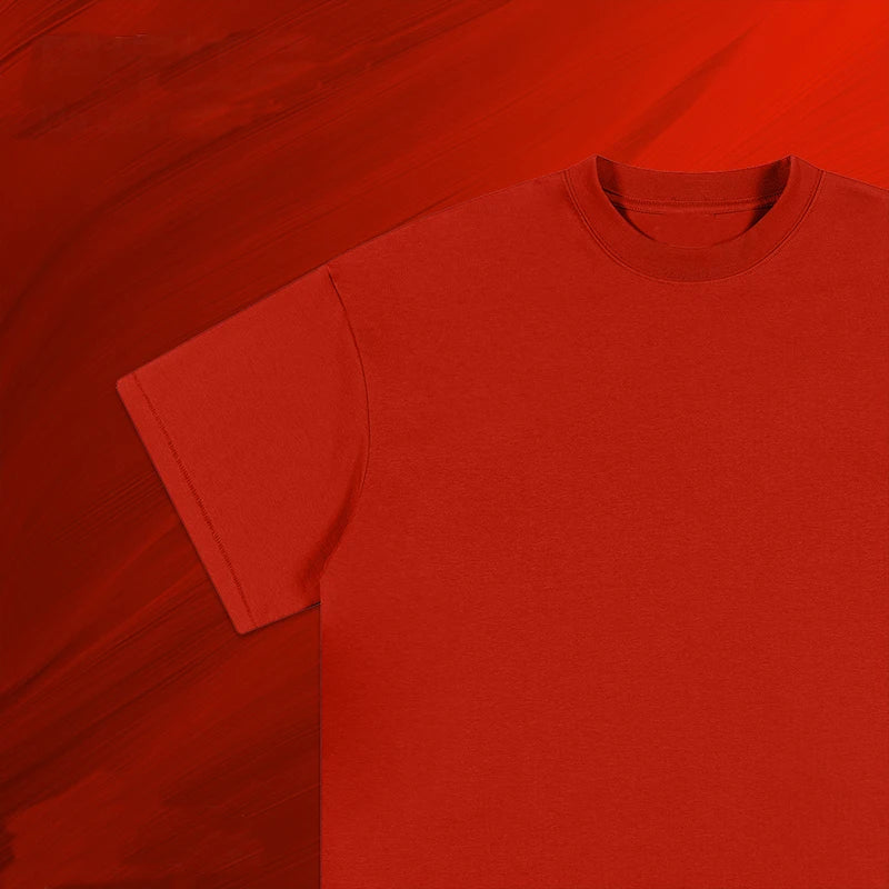Wholesale Fashion T-shirts Blank Heavyweight Custom Logo Plain Unisex Loose T-shirt For Teenage