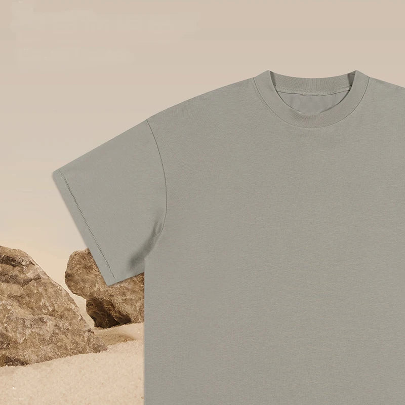 Wholesale Fashion T-shirts Blank Heavyweight Custom Logo Plain Unisex Loose T-shirt For Teenage