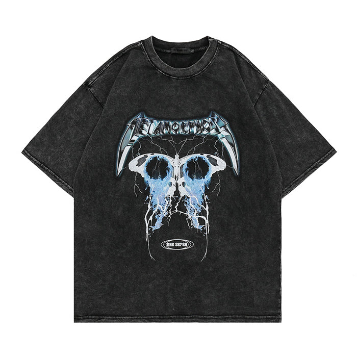 FACTORY cheap price custom graphic printing t shirts acid wash vintage t shirt