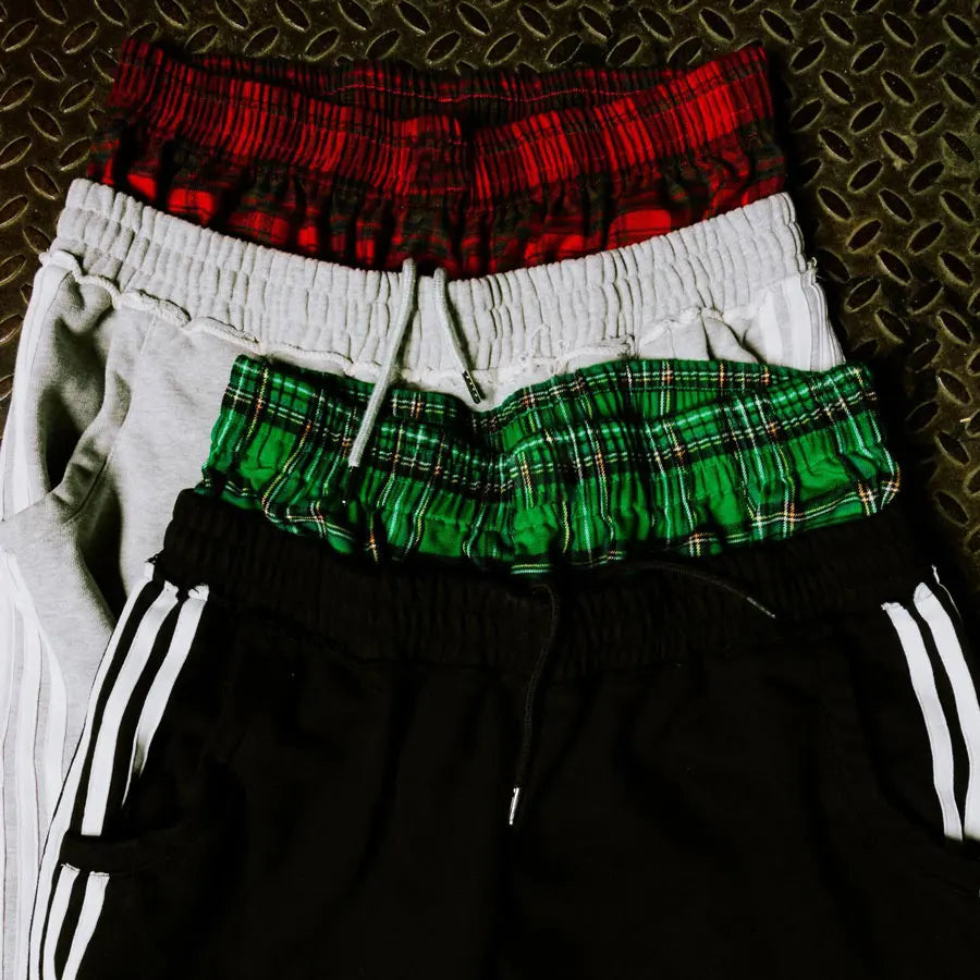 Huilin Oem Baggy Übergroße Jogginghose mit weitem Bein für Herren, individuell geschnittene Kanten, roher Saum, gestreifte Seite, doppelte Taille