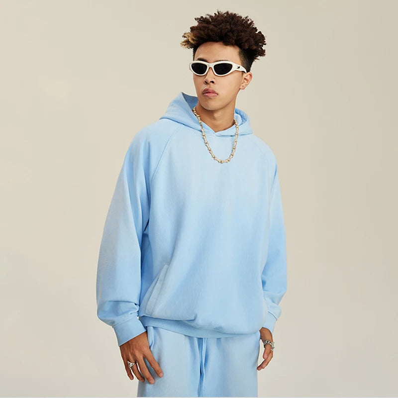 Wholesale 445gsm French Terry Oversized Sun Faded Tie Dyed Hoodie Vintage Washed Hoodie Thickened Side Pocket Hoodie