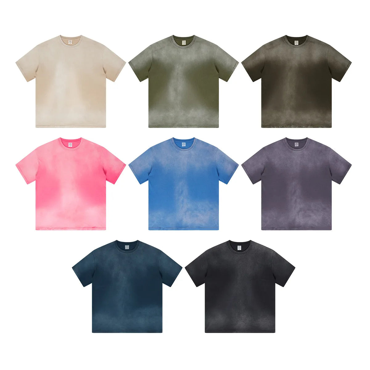 Wholesale Unisex 100% Cotton Street Wear Cotton T Shirt Custom 270 Gsm Acid Wash Drop Shoulder Oversized Blank T Shirts