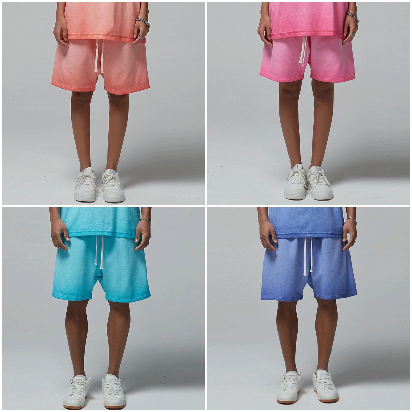 Hot Sale Unisex Summer New Streetwear 100% Cotton Mens Shorts Vintage Washed Men Heavyweight French Terry Sweat Shorts
