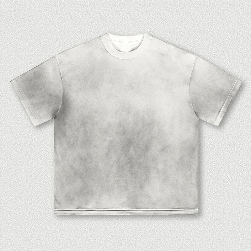 Manufacturer Yellow Summer Cool Small Neckline T-shirt Old Dirty Wasteland Style Wear Half-Sleeved Vintage T-shirt