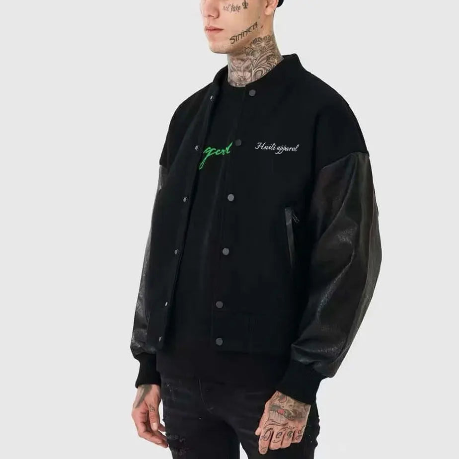 manufacturer wholesale high quality wholesale blank varsity jackets custom varsity vintage leather sleeve letterman jacket