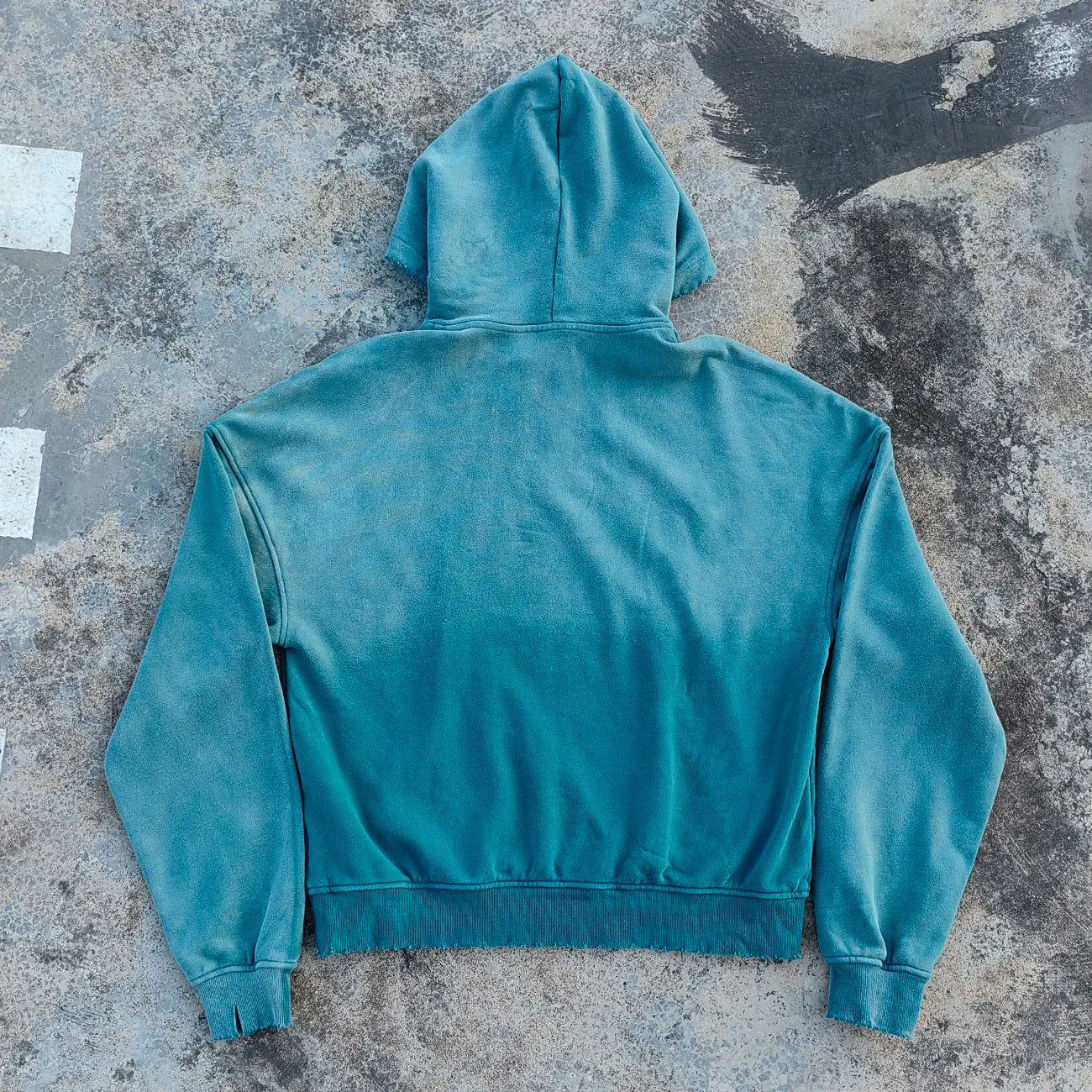 Custom Logo Printed Monkey Washed Unisex Oversized Hoodies Distressed Heavyweight French Terry Men Vintage Sunfaded Hoodie