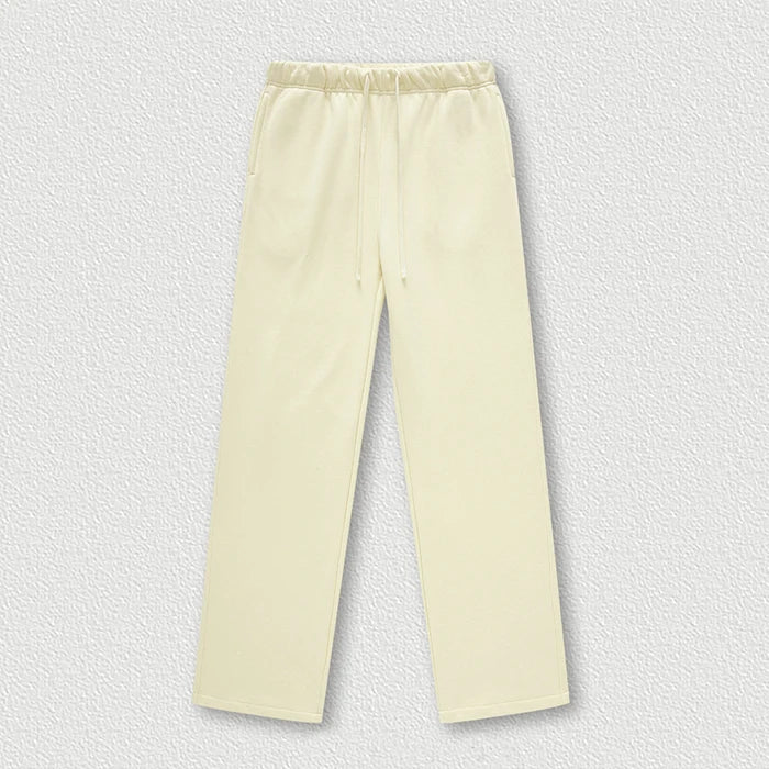 Clothing Factory Oem Customized 100% Cotton French Terry Plain Blank Sweatpants Men Heavyweight Straight Leg Sweatpants