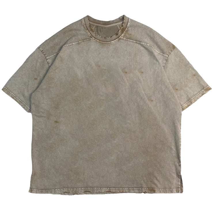 HUILI FACTORY vintage acid wash t shirt men streetwear 100% cotton tee factory custom blank t-shirt