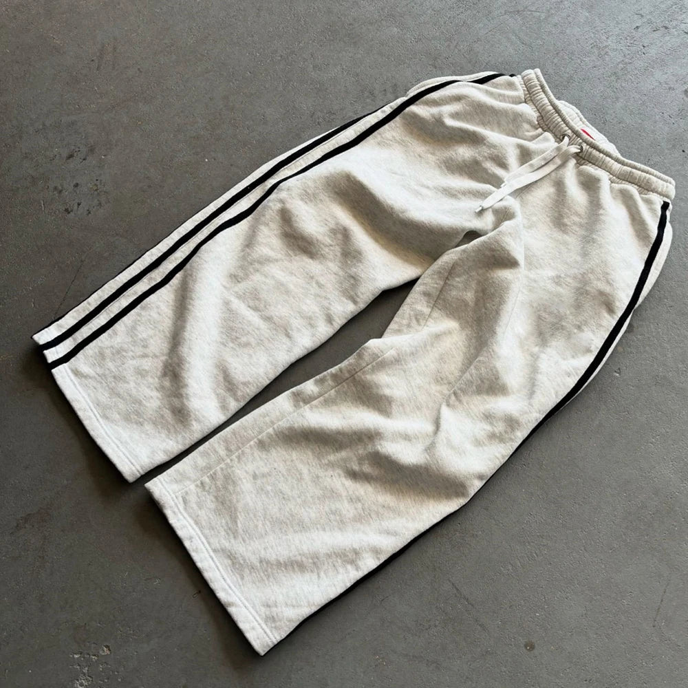 Heavyweight Cotton Unisex Loose Fit Two Piece Sets Tracksuit Custom Logo Printing Men Zip Hoodie Wide Leg Sweatpants Sets