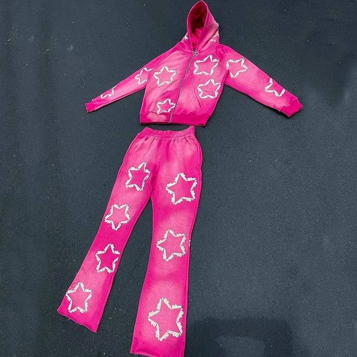 Professional Oem Heavyweight Cotton Straight Leg Flare Sweatpants Men Custom Vintage Washed Raw Hem Sun Faded Sweatpants