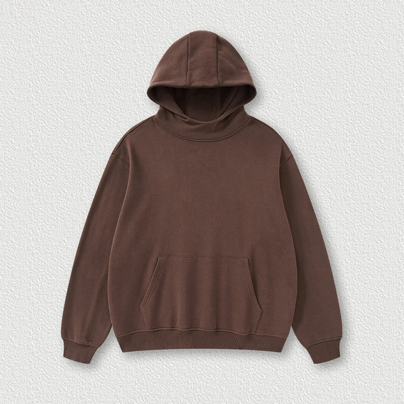 Wholesale Sweatshirts Custom Thick Cotton Oversized Hoodies Unisex Solid Color Blank Pullover Hoodie