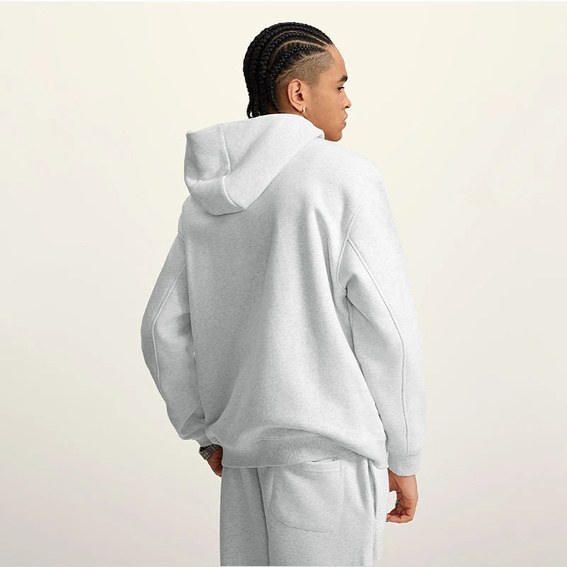 Wholesale Sweatshirts Custom Thick Cotton Oversized Hoodies Unisex Solid Color Blank Pullover Hoodie