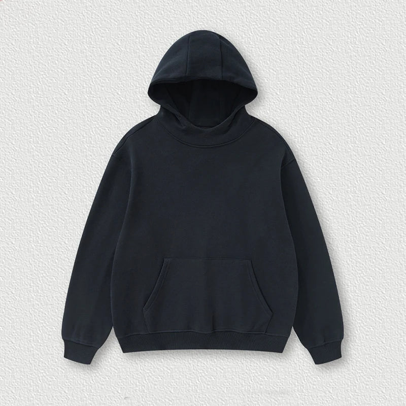 Wholesale Sweatshirts Custom Thick Cotton Oversized Hoodies Unisex Solid Color Blank Pullover Hoodie