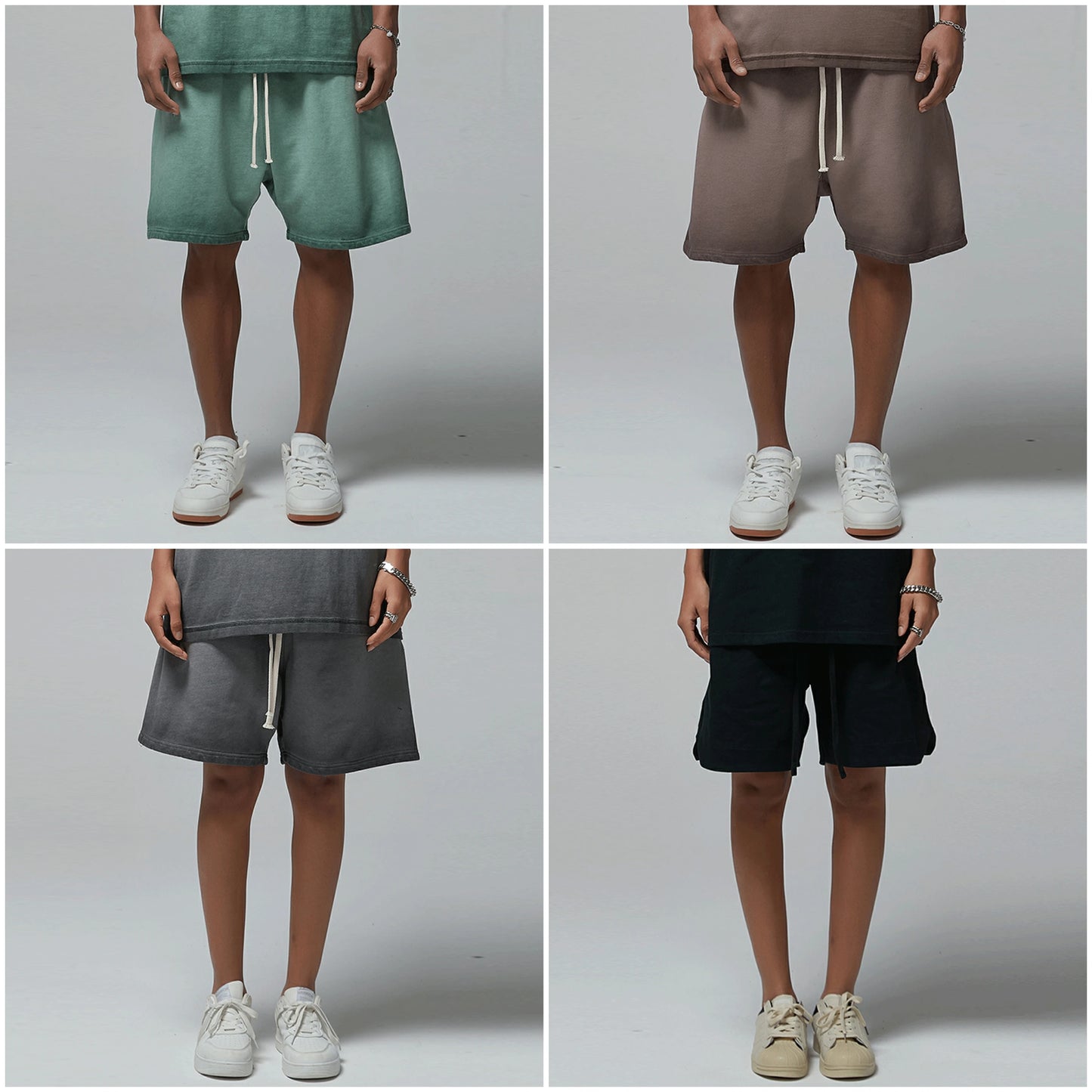 Hot Sale Unisex Summer New Streetwear 100% Cotton Mens Shorts Vintage Washed Men Heavyweight French Terry Sweat Shorts