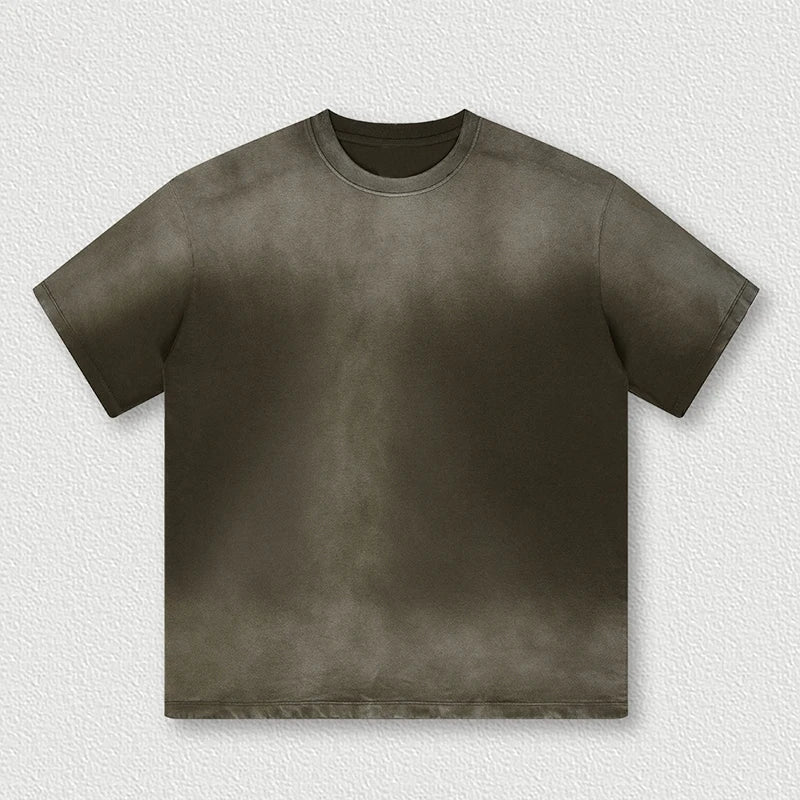 Wholesale Unisex 100% Cotton Street Wear Cotton T Shirt Custom 270 Gsm Acid Wash Drop Shoulder Oversized Blank T Shirts