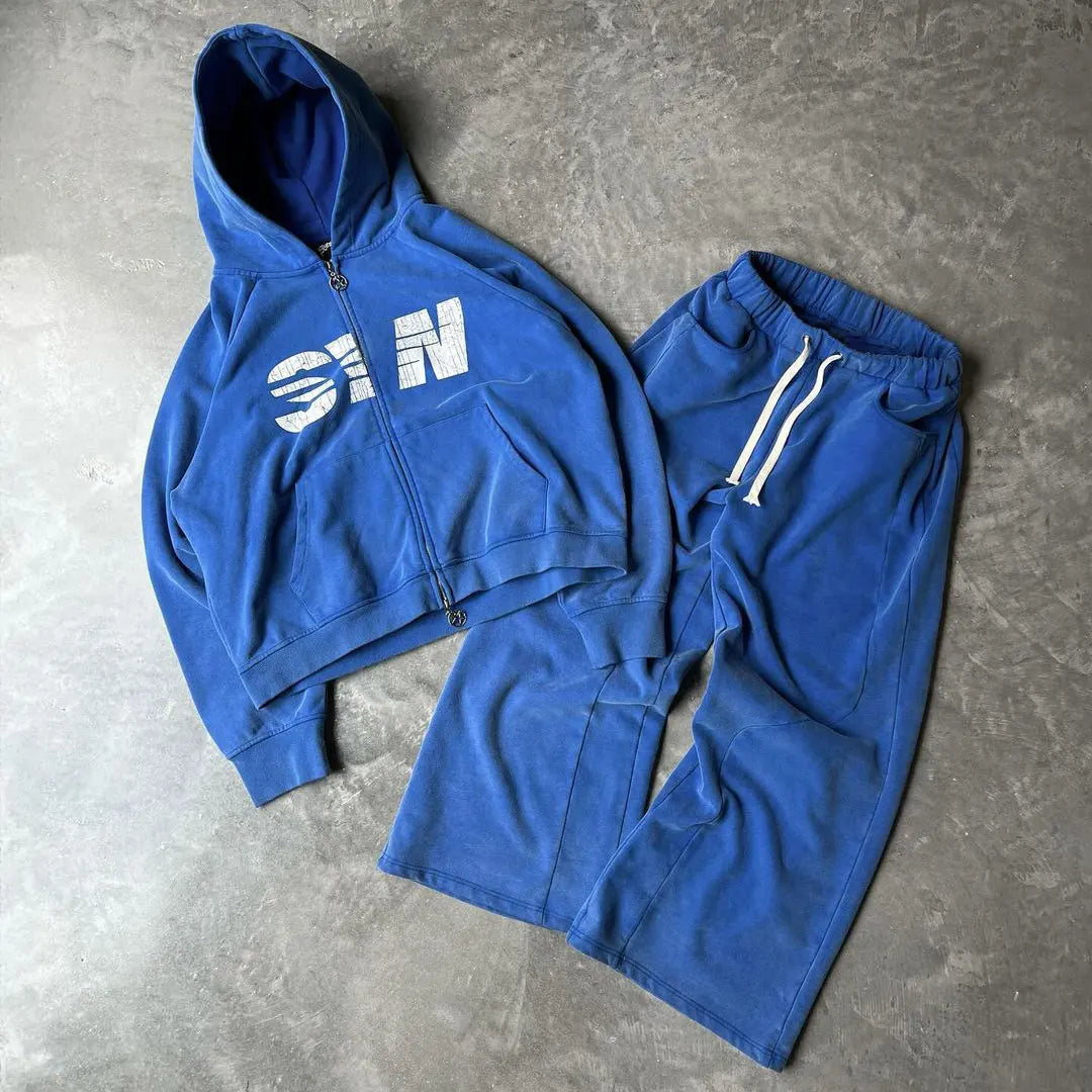 Drawstring Waist Blank Thick Cotton Sweatpants Men Wide Leg 500 Gsm Loose Fit Baggy Sweatpants