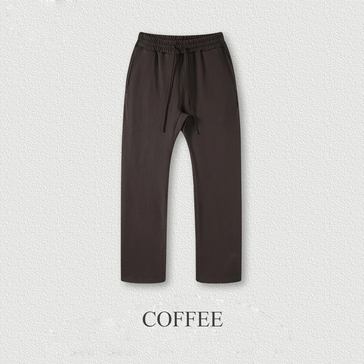 445 gsm Heavyweight Cotton Baggy Sweatpants Men Blank Plain Straight Wide Leg Sweatpants