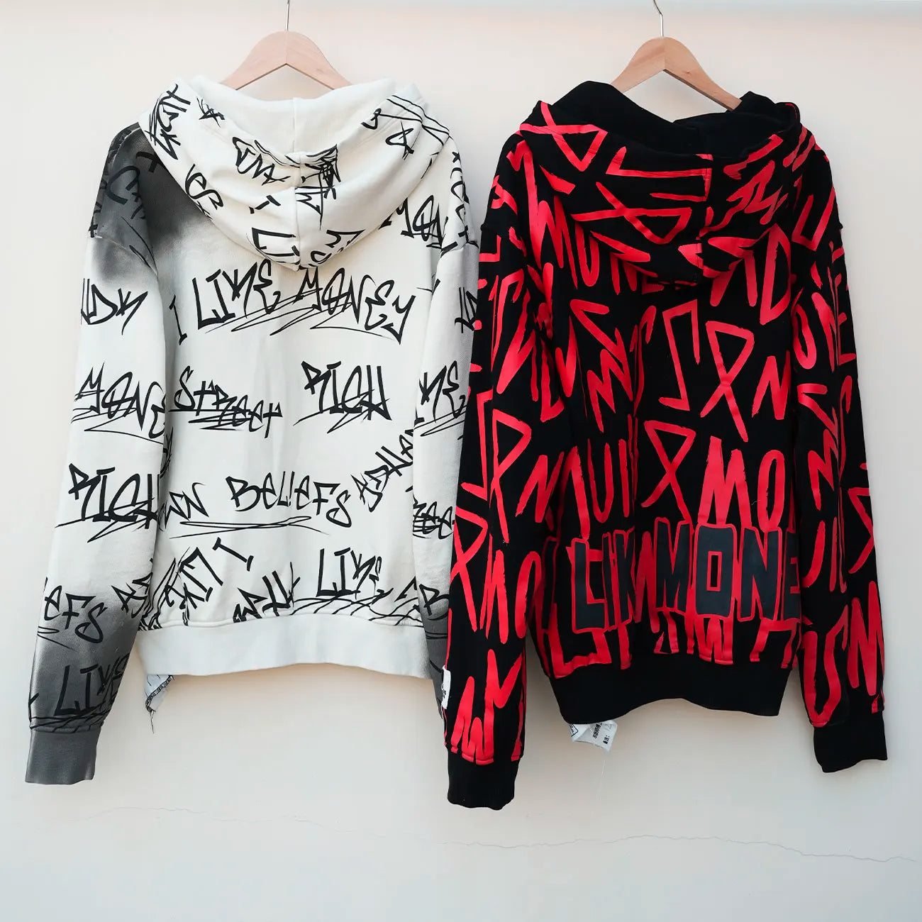 Streetwear Thick Cotton Unisex Oversized Hoodies Custom Allover Printed Graffiti Mens Heavyweight Graphic Hoodie