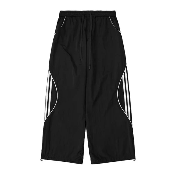 Summer Streetwear Unisex Oversized Pants Custom Elastic Waist Men Baggy Wide Leg Vintage Track Pants